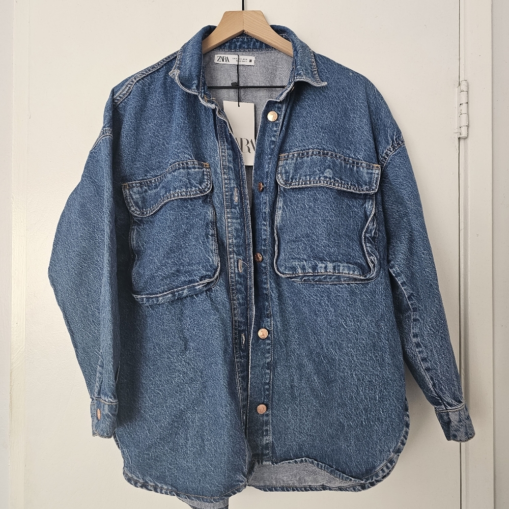 Zara denim shacket